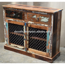 Recycled Wooden Sideboard Eisen Jali Panel